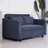 Jerpoint 2 Seater Sofa Bed Fabric Denim Blue Angled