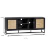 Calia TV/Entertainment Unit Black Measurements