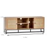 Calia TV/Entertainment Unit Oak Dimensions