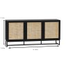 Calia 3 Door Sideboard Black Measurements