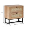 Calia 2 Drawer Bedside Locker Oak Dimensions