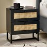 Calia 2 Drawer Bedside Locker Black Measurements