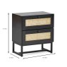 Calia 2 Drawer Bedside Locker Black Measurements