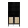 Calia Bookcase With 2 Doors Black