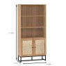 Calia Bookcase With 2 Doors Oak Measurements