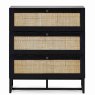 Calia 3 Drawer Chest of Drawers Black