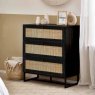 Calia 3 Drawer Chest of Drawers Black Lifestyle