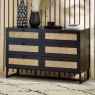 Calia 3 + 3 Drawer Chest of Drawers Black Lifestyle