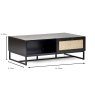 Calia Coffee Table Black Measurements