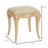 Lottie Bedroom Stool With Upholstered Seat Pad Mindi Wood Measurements