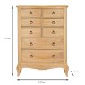 Lottie 6 + 2 Drawer Chest of Drawers Mindi Wood Measurements