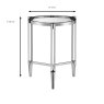 Marissa Round Side/Lamp Table Silver Measurements