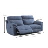 Torcello Manual Reclining 3 Seater Sofa Fabric Measurements