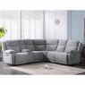 Robson Electric Reclining 4+ Seater Corner Sofa With Console Fabric Light Grey Lifestyle