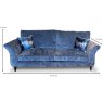Grenoble 3.5 Seater Sofa Fabric B Measurements
