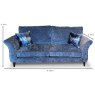 Grenoble 3 Seater Sofa Fabric B Measurements