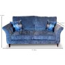 Grenoble 2 Seater Sofa Fabric B Measurements