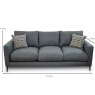 Kristiansand 3.5 Seater Sofa Fabric A Measurements
