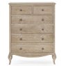 Camille 2 + 4 Drawer Chest of Drawers Limed Oak