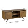 Hudson TV/Entertainment Unit Natural Oak Measurements