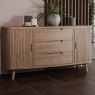 Tambour 2 Door + 3 Drawer Sideboard Grey Oak Lifestyle