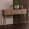 Tambour Console Table Grey Oak Lifestyle