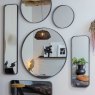Doutzen Small Wall Round Mirror Metal Black Lifestyle