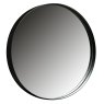 Doutzen Small Wall Round Mirror Metal Black Angled