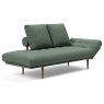 Innovation Living Rollo Stem Single Day Bed With Pocket Sprung Mattress & Oak Legs Fabric Semi Exten