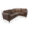 Mirepoix 3 Seater Corner Sofa LHF Fabric B Dimensions