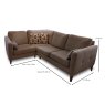 Mirepoix 3 Seater Corner Sofa RHF Fabric B Dimensions