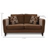 Mirepoix 2 Seater Sofa Fabric B Measurements