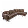 Mirepoix 4 + Seater Corner Sofa With Chaise RHF Fabric B Measurements