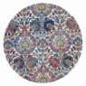 Ankara Global ANR06 Circle Rug 122cm x 122cm Ivory & Blue Multicoloured cut out