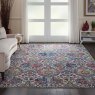 Ankara Global ANR06 Rug 61cm x 122cm Ivory & Blue Multicoloured Lifestyle