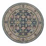 Ankara Global 13 Circle Rug 122cm x 122cm Navy & Multicoloured cut out 