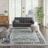 Ankara Global 14 Runner Rug 71cm x 244cm Teal & Multicoloured Lifestyle 