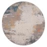 Rustic Textures 13 Circle Rug 160cm x 160cm Grey & Blue cut out