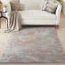 Rustic Textures 15 Circle Rug 160cm x 160cm Light Grey & Rust Lifestyle