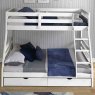 Solar Painted Triple/Dual Storage Bunk Bed White Lifestyle Straight On