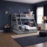 Solar Triple Bunk Bed With 2 Storage Drawers Light Grey