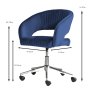 Nimble Office Chair Fabric Royal Blue  Measurements