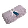 Christy Cozy Throw 140cm x 180cm Dusty Lilac Bow