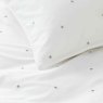 The Linen Yard Strand Washed Reversible Single Duvet Cover Set White/Grey Close Up