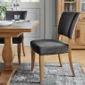 Khan Dining Chair Fabric Gunmetal Grey