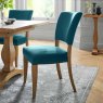 Khan Dining Chair Fabric Sea Green Lifestyle