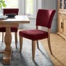 Khan Dining Chair Fabric Crimson Lifestyle