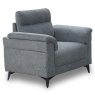 Bono Armchair Fabric Light Grey/Light Blue