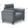 Bono Armchair Fabric Light Grey/Light Blue Dimensions