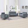 Bono 2 Seater Sofa Fabric Light Grey/Light Blue